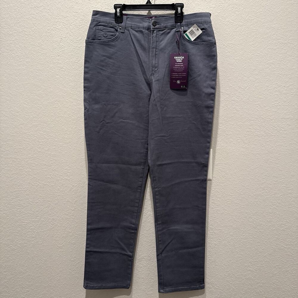 Gloria Vanderbilt Amanda W Jeans Classic For Tapered Leg 12 Long Slate Sunrise